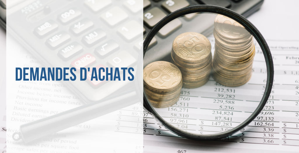 Demandes d'achat tutoriel myPMI