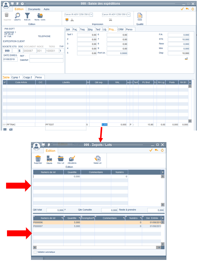 Suppression auto des lots nuls 4