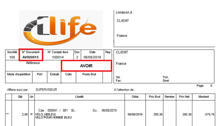 Gestion des avoirs clients 5